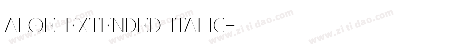 Aloe Extended Italic字体转换